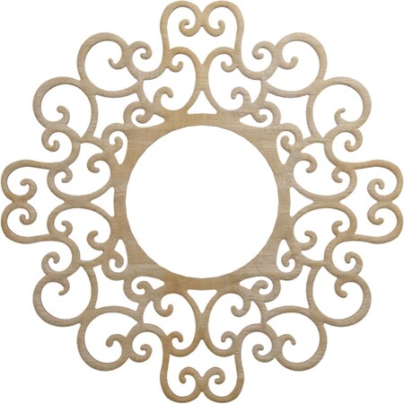 Ekena Millwork Reims Wood Fretwork Pierced Ceiling Medallion, Hickory, 22"OD x 8 3/8"ID x 1/4"T CMWP22X22X0250REHI